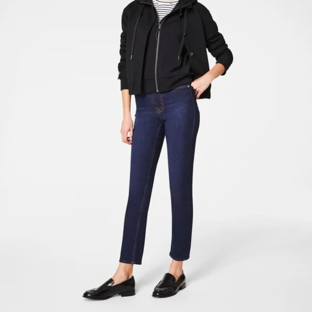 SPANXsculpt ReDefine Slim Straight Jeans - Dark Indego Size 14 (prob size 12)